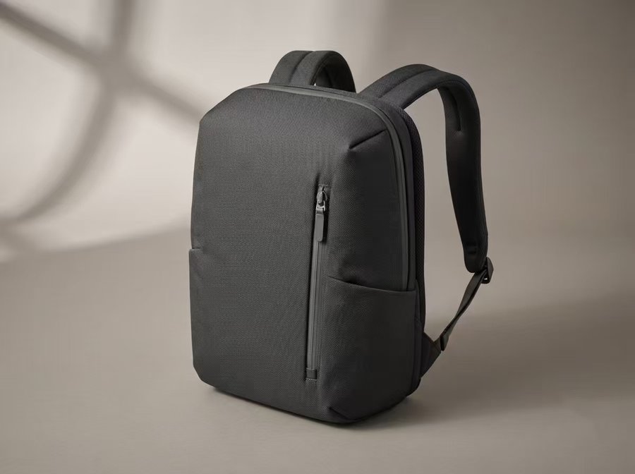 Charcoal nylon laptop backpack